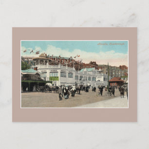 Vintage Arcadia lunapark boardwalk Scarborough Postcard
