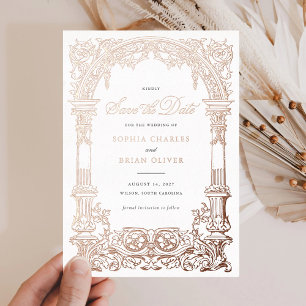 Vintage Arch Vines Ornament Frame Save the Date
