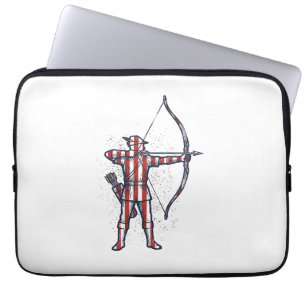 Vintage Archer American Flag Bow Hunting Shirt_1 Laptop Sleeve