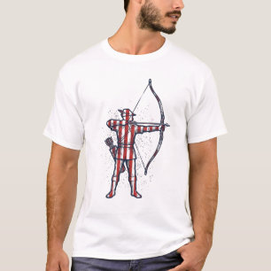 Vintage Archer American Flag Bow Hunting Shirt_1 T-Shirt