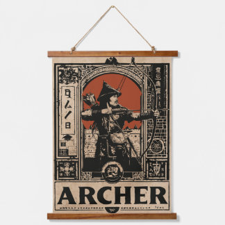 Vintage Archer Art | Wabi Sabi Ornate Design Hanging Tapestry