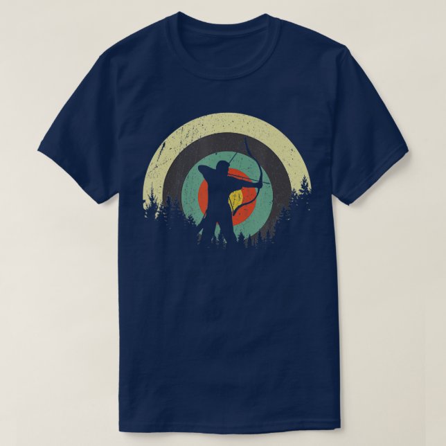 Vintage Archer Bow Arrow Archery Lover  T-Shirt (Design Front)