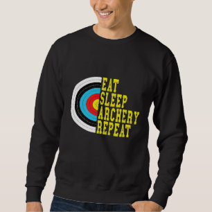 Vintage Archery Quote Eat Sleep Archery Repeat Sweatshirt