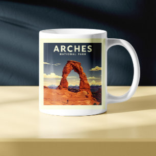 Vintage Arches National Park Coffee Mug
