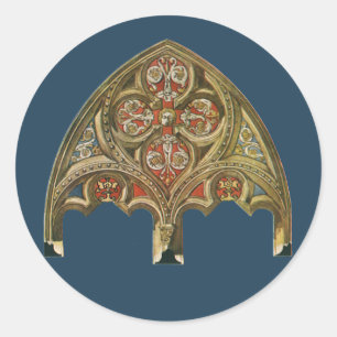 Vintage Architectural Element, Decorative Arches Classic Round Sticker