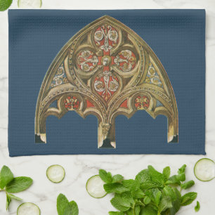 Vintage Architectural Element, Decorative Arches Kitchen Towel