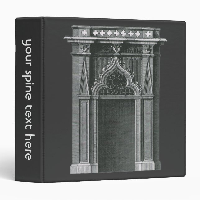 Vintage Architectural Element, Gothic Doorway Binder (Front/Spine)