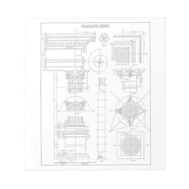 Vintage Architectural Notepad (Front)