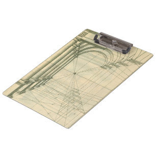 Vintage Architecture, Arches Columns Perspective Clipboard