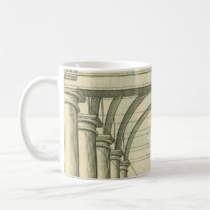 Vintage Architecture, Arches Columns Perspective Coffee Mug