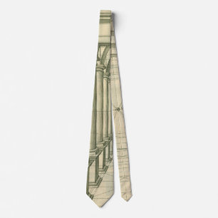 Vintage Architecture, Arches Columns Perspective Tie