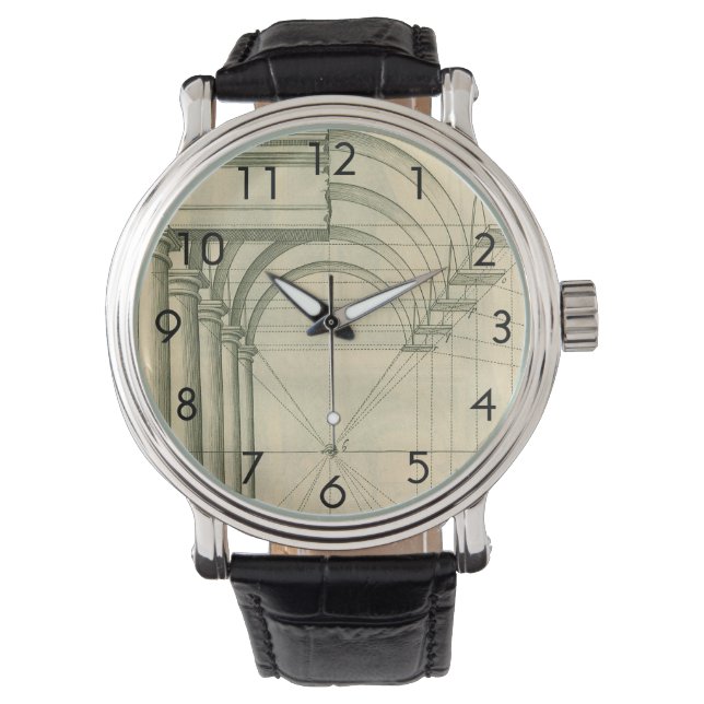 Vintage Architecture, Arches Columns Perspective Watch (Front)