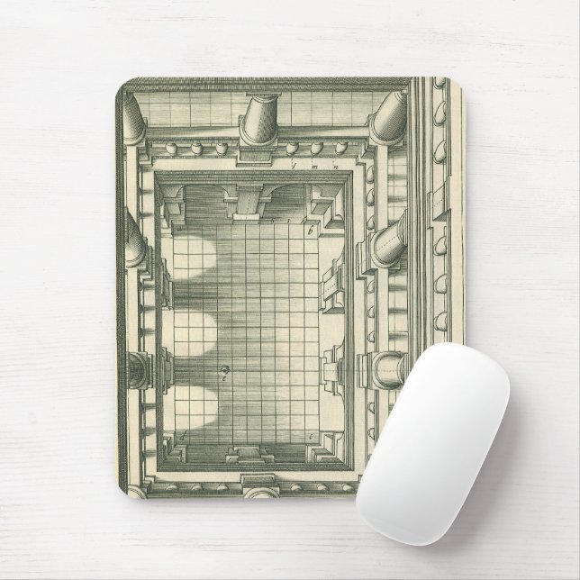 Vintage Architecture, Atrium Courtyard Perspective Mouse Pad (With Mouse)