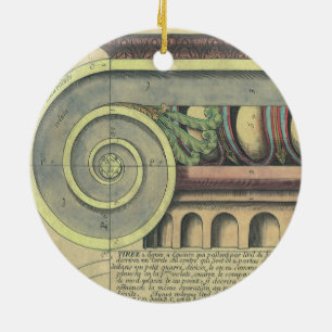 Vintage Architecture; Capital Volute by Vignola Ceramic Ornament