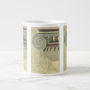 Vintage Architecture; Capital Volute by Vignola Large Coffee Mug