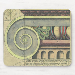 Vintage Architecture; Capital Volute by Vignola Mouse Pad