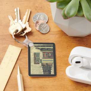 Vintage Architecture, Column with Cornice Moulding Keychain