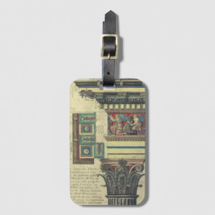 Vintage Architecture, Column with Cornice Moulding Luggage Tag