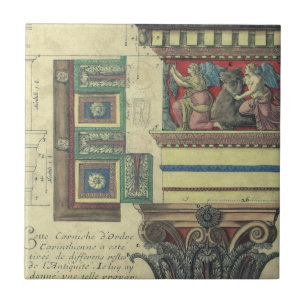 Vintage Architecture, Column with Cornice Moulding Tile