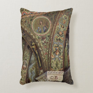 Vintage Architecture, Decorative Arch in a Church Accent Pillow