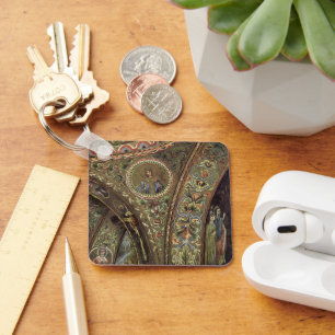 Vintage Architecture, Decorative Arch in a Church Keychain