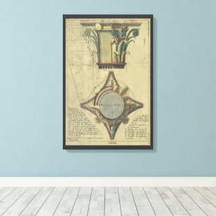 Vintage Architecture, Decorative Capital Crown Canvas Print