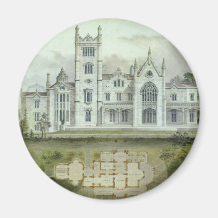 Vintage Architecture, French Chateau Floor Plans Magnet