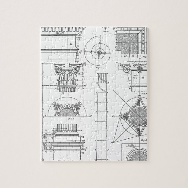 Vintage Architecture Jigsaw Puzzle (Vertical)