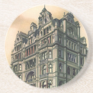 Vintage Architecture Queens Hotel Leicester Square Coaster