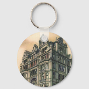 Vintage Architecture Queens Hotel Leicester Square Keychain