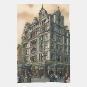 Vintage Architecture Queens Hotel Leicester Square Kitchen Towel