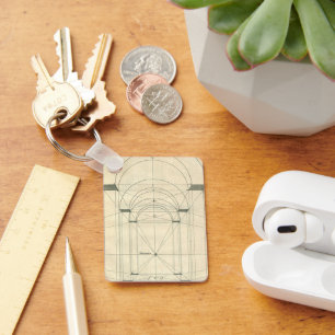 Vintage Architecture, Renaissance Arch Perspective Keychain