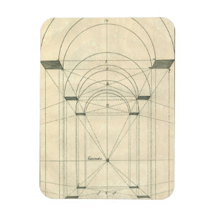 Vintage Architecture, Renaissance Arch Perspective Magnet