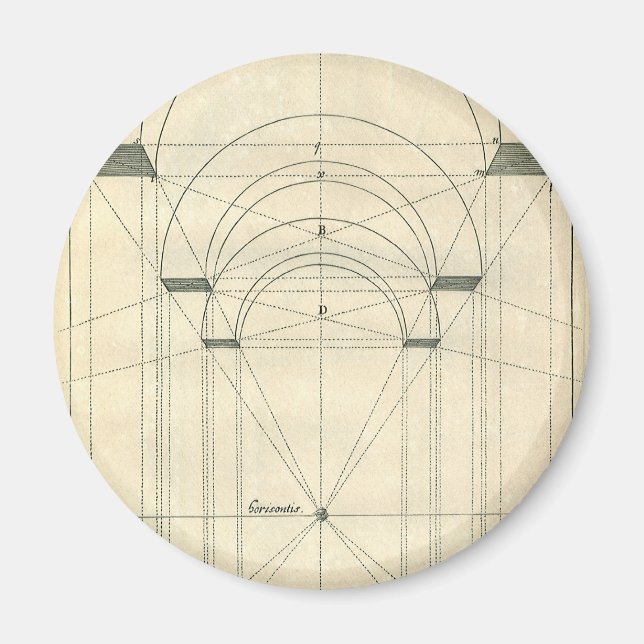 Vintage Architecture, Renaissance Arch Perspective Magnet (Front)