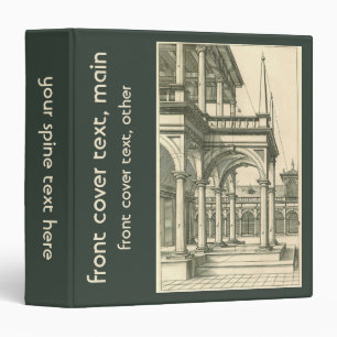Vintage Architecture, Roman Courtyard with Columns Binder