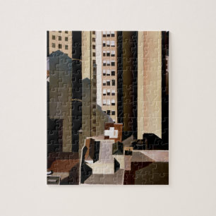 Vintage Architecture, Skyscrapers by Sheeler, 1922 Jigsaw Puzzle