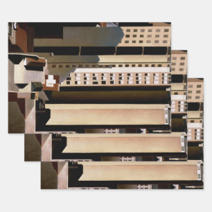 Vintage Architecture, Skyscrapers by Sheeler, 1922 Wrapping Paper Sheet