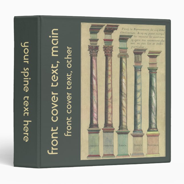 Vintage Architecture, the 5 Architectural Orders Binder (Front/Spine)