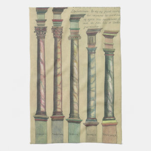 Vintage Architecture, the 5 Architectural Orders Kitchen Towel