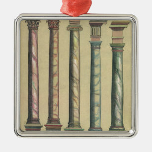 Vintage Architecture, the 5 Architectural Orders Metal Ornament