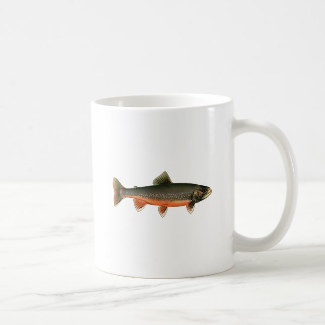 Vintage Arctic Char Illustration - Breeding Male Coffee Mug (Right)