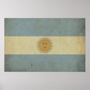 Vintage Argentina Flag Poster