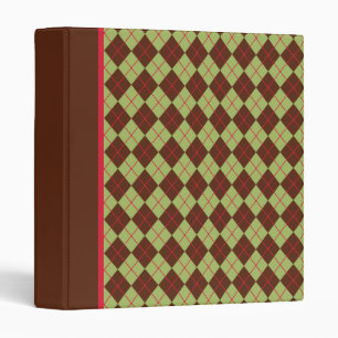 Vintage Argyle Binder Organizer 
