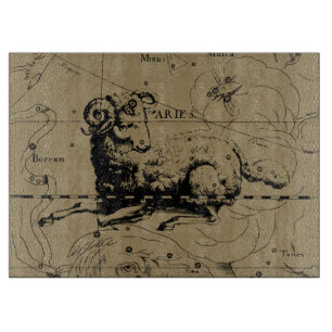 Vintage Aries Constellation Map Hevelius 1690 Cutting Board