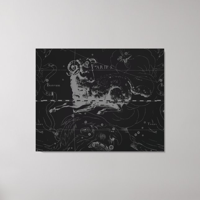 Vintage Aries Sign Constellation Hevelius 1690 (Front)