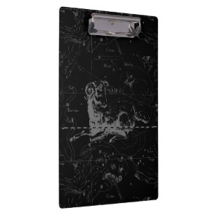 Vintage Aries Sign Constellation Hevelius 1690 Clipboard