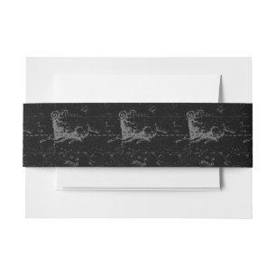Vintage Aries Sign Constellation Hevelius 1690 Invitation Belly Band