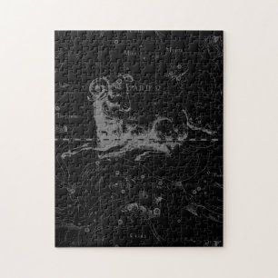 Vintage Aries Sign Constellation Hevelius 1690 Jigsaw Puzzle