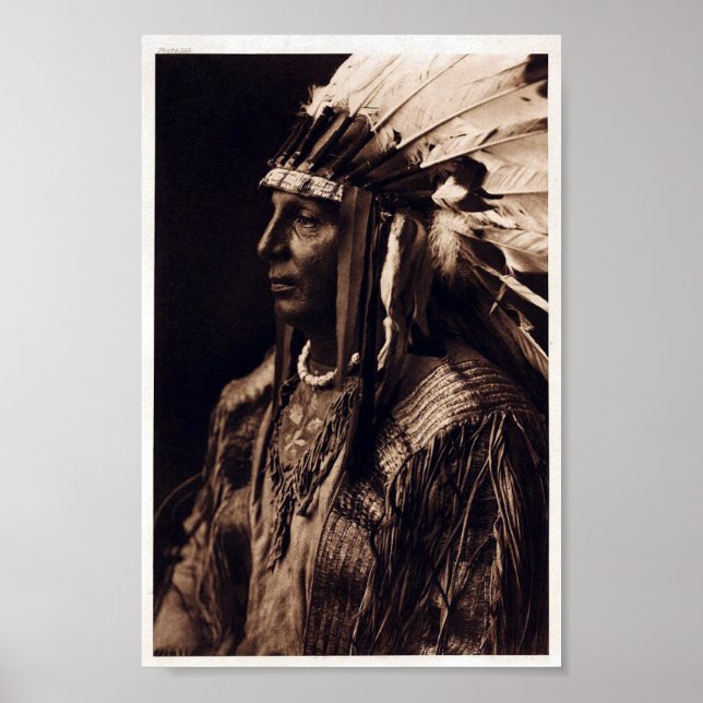 Vintage Arikara Chief White Shield Poster (Front)