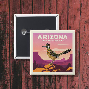Vintage Arizona 2 Inch Square Button